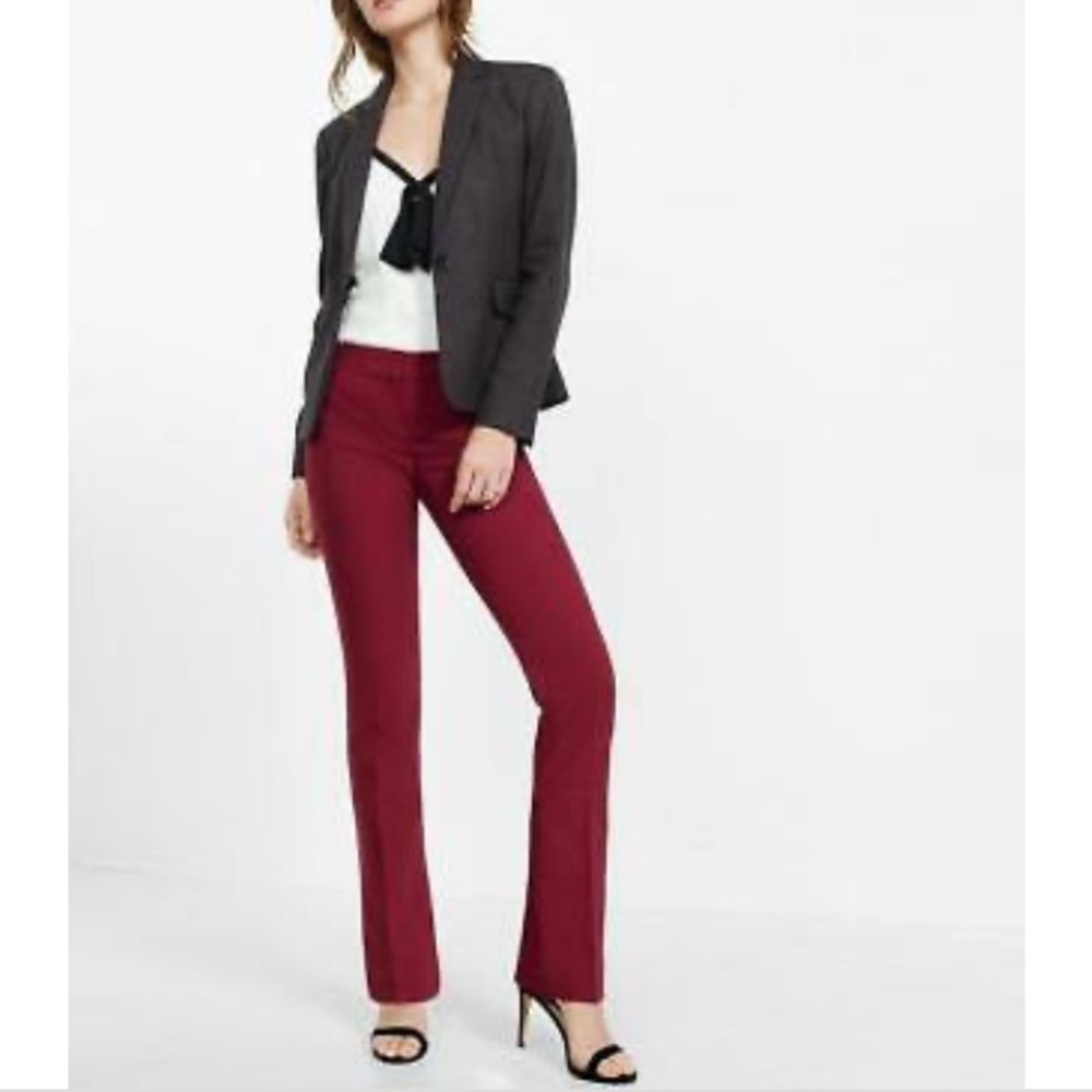 Express Berry Columnist Flare Pants